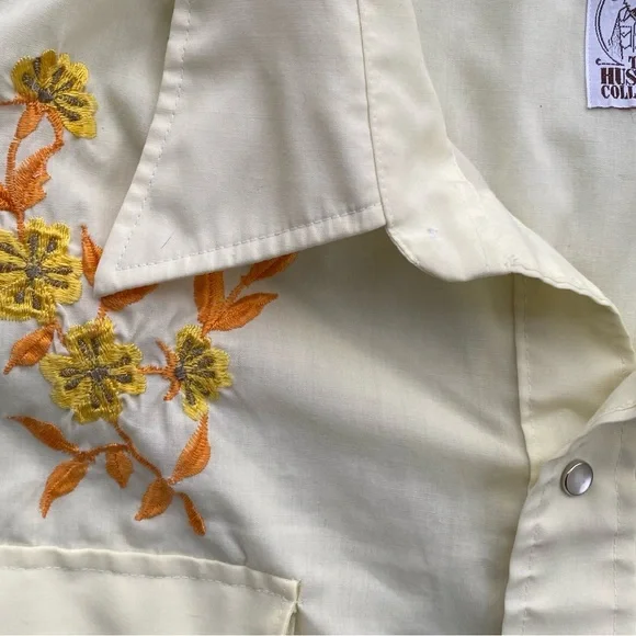 The hustler collection pearl snap vintage button down shirt embroidered - Picture 8 of 8
